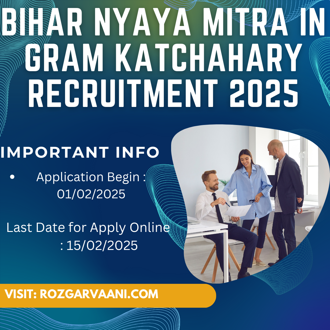 Bihar Nyaya Mitra in Gram Katchahary Recruitment 2025 Apply Online for 2436 Post