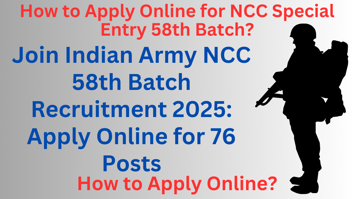 Join Indian Army NCC 58th Batch Recruitment 2025: Apply Online for 76 Posts