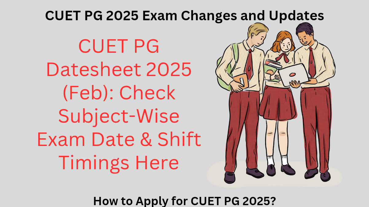 CUET PG Datesheet 2025 (Feb): Check Subject-Wise Exam Date & Shift Timings Here