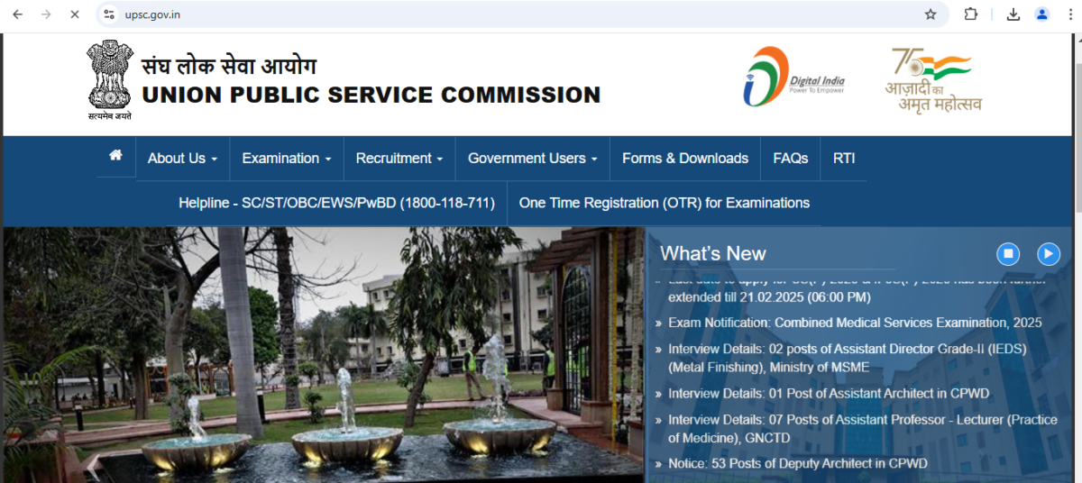 UPSC Civil Services IAS Pre / Forest Service IFS Recruitment 2025: Apply Online for 1129 Posts