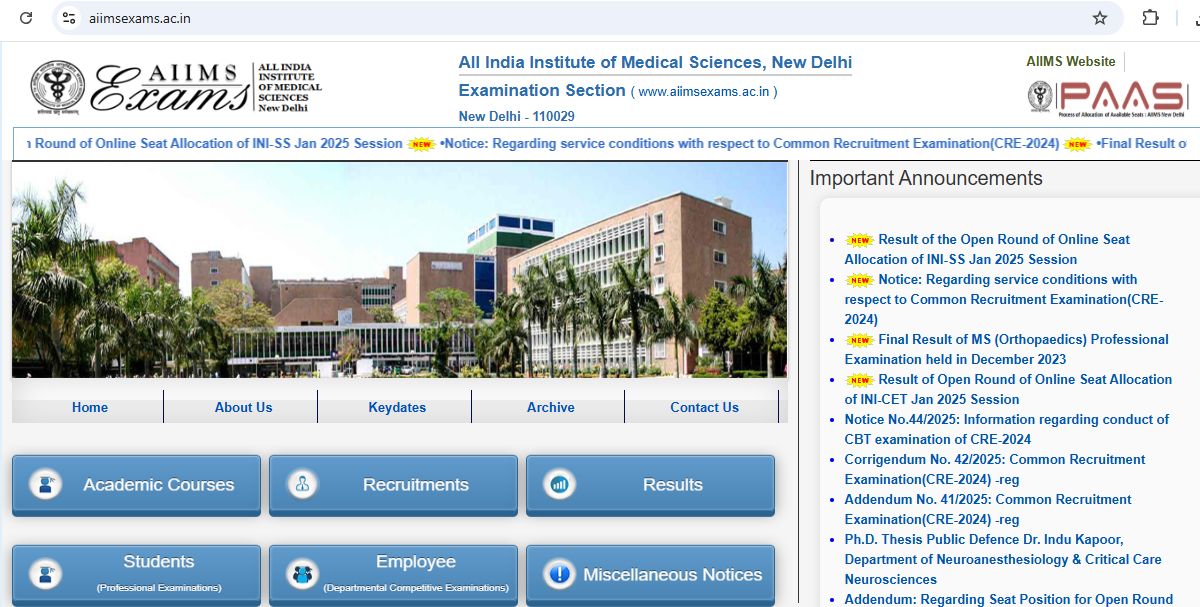 AIIMS CRE Admit Card 2025 Released: Download Now, Exam from February 26